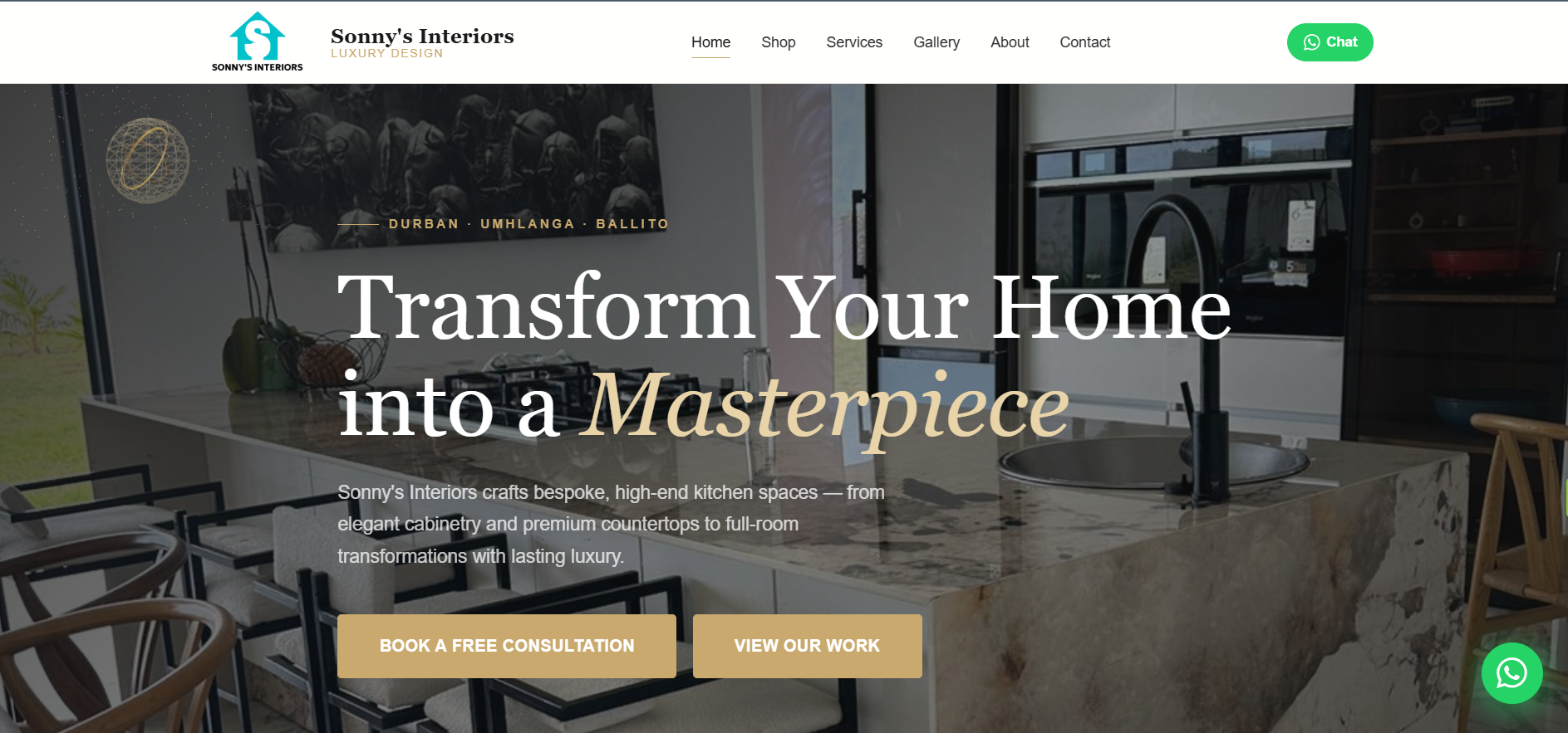 Sonny's Interiors Website